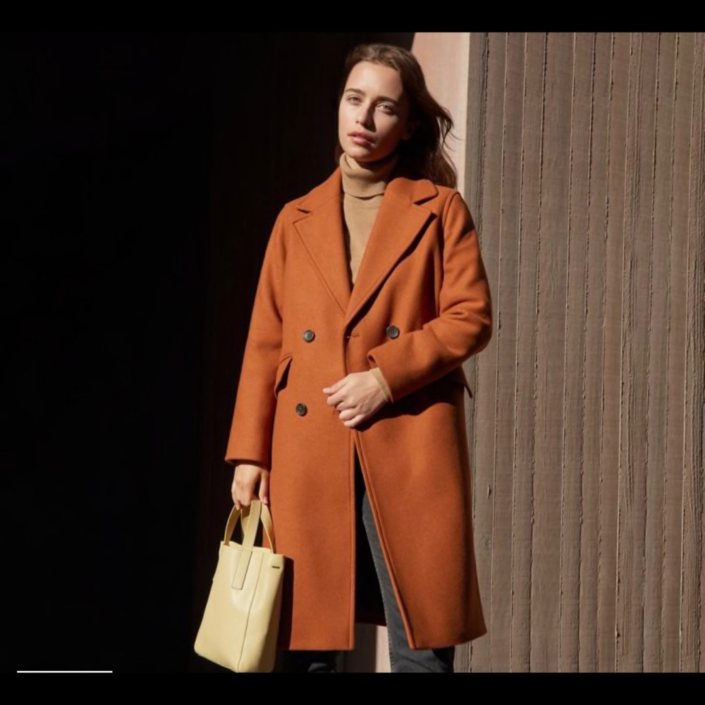 EVERLANE The Italian Rewool Overcoat LIKE NEW